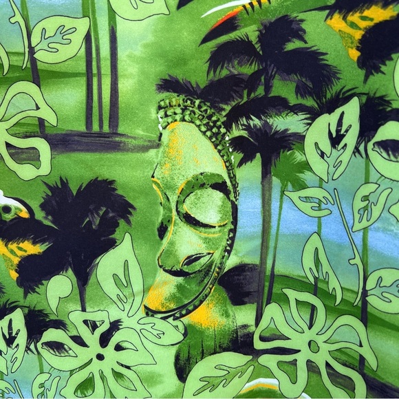 No Boundaries Hawaiian Shirt Button Down Toucan Tropical Mens Large - Picture 4 of 9